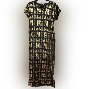 Women’s Imported EGYPTIAN Pattern Long Tunic Dress L